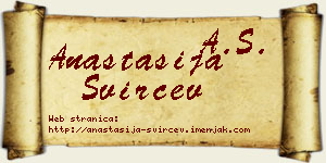 Anastasija Svirčev vizit kartica